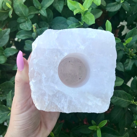 Rose Quartz Candle Holder💕 - Picture 2 of 6